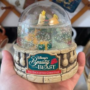 Vintage Disney Beauty and the Beast Snow Globe